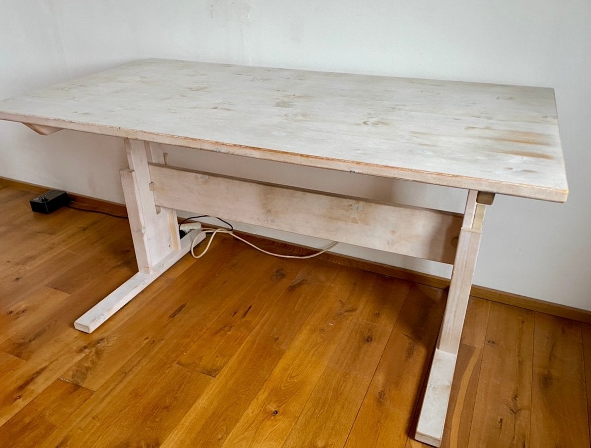 Lifetime bureau in hoogte verstelbaar, Ophalen, Gebruikt, 120 cm, Scandinavisch