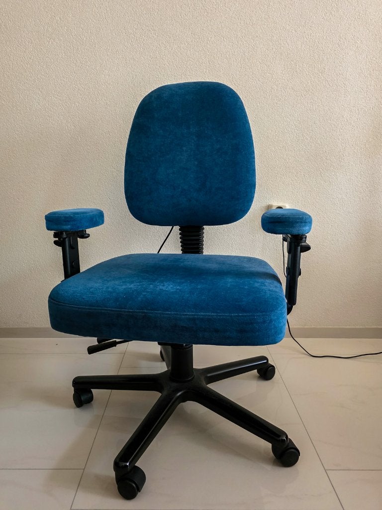 Emtek ergonomische bureaustoel, Ophalen, Blauw, Zo goed als nieuw, Bureaustoel