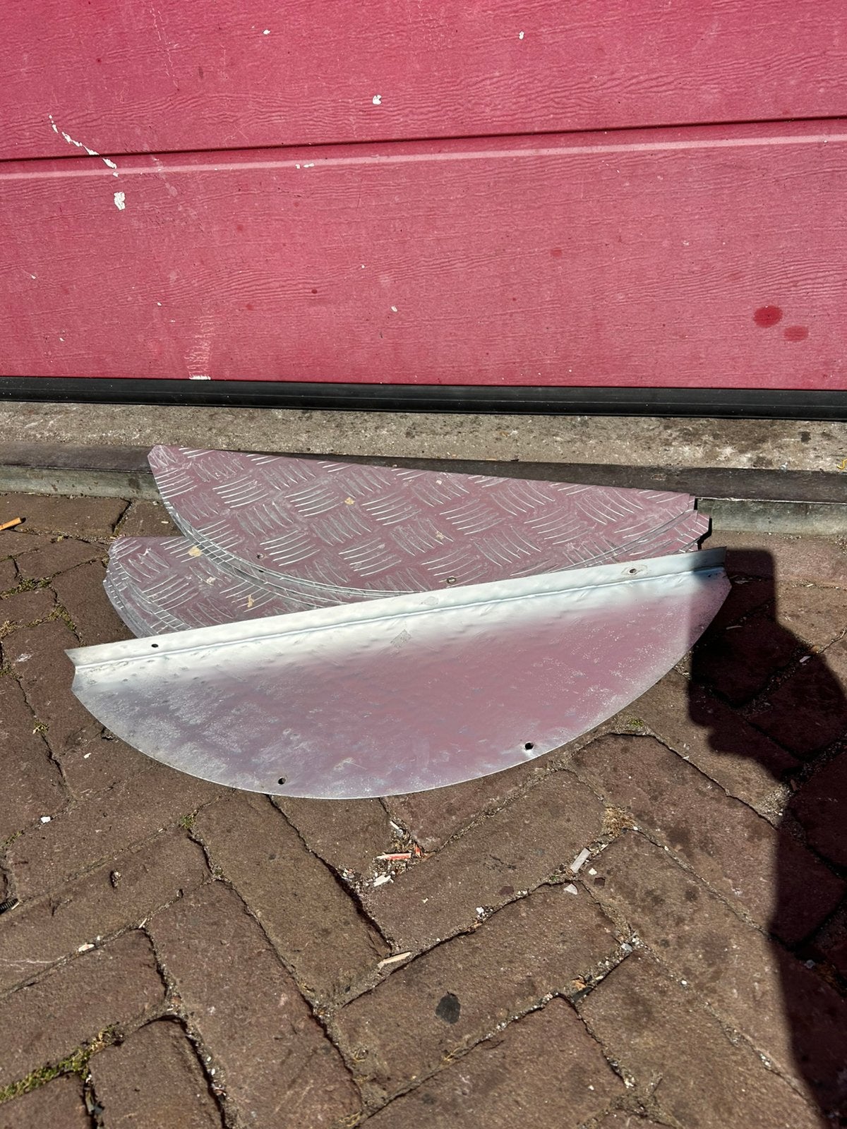 Trap maat aluminium traanplaten 13 stuks, goed als nieuw, Huis en Inrichting, Ophalen of Verzenden, Zo goed als nieuw, Rechthoekig