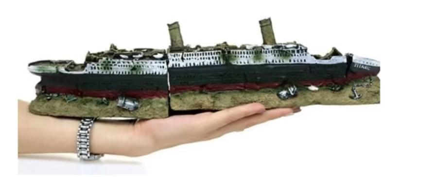 Aquarium decoratie Gezonken Titanic (36cm), Ophalen of Verzenden, Nieuw