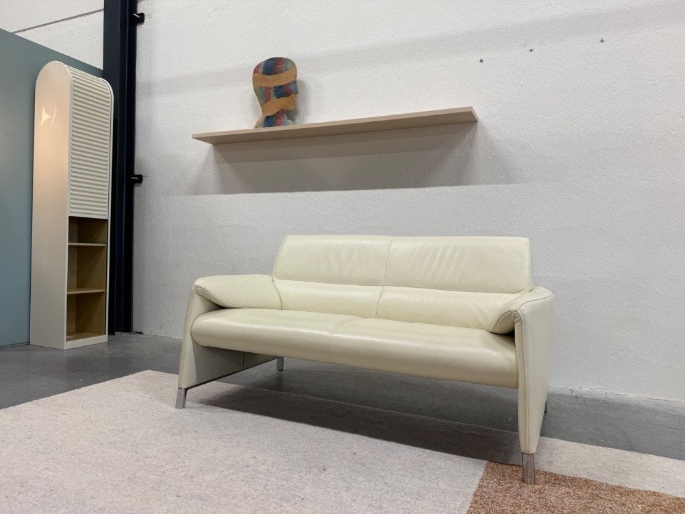 Als nieuw Leolux Felizia 2 Zits Bank Egret Leer 170, Leolux, Info@leolux.nl, 150 tot 200 cm, Tweepersoons