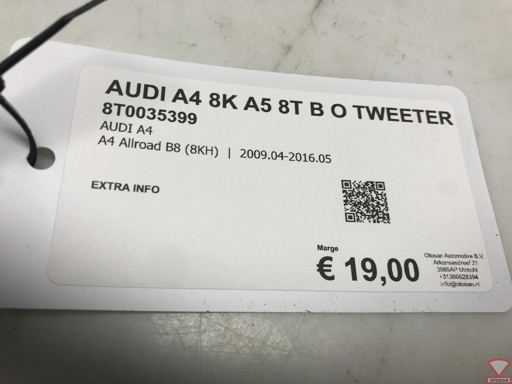 Audi A4 8K A5 8T B&O Tweeter Speaker 8T0035399, Gebruikt, AUDI AG, Auto-Union-Strasse 1
85045  Ingolstadt, DE, Kundenbetreuung@audi.de