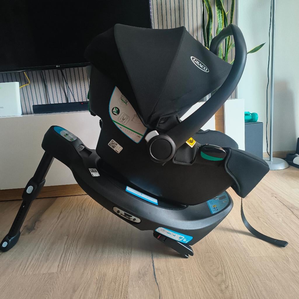 Lichtgewicht (3.3kg) autostoeltje Graco + Base 360º ISOFIX, Kinderen en Baby's, Autostoeltjes, Ophalen of Verzenden, Zo goed als nieuw