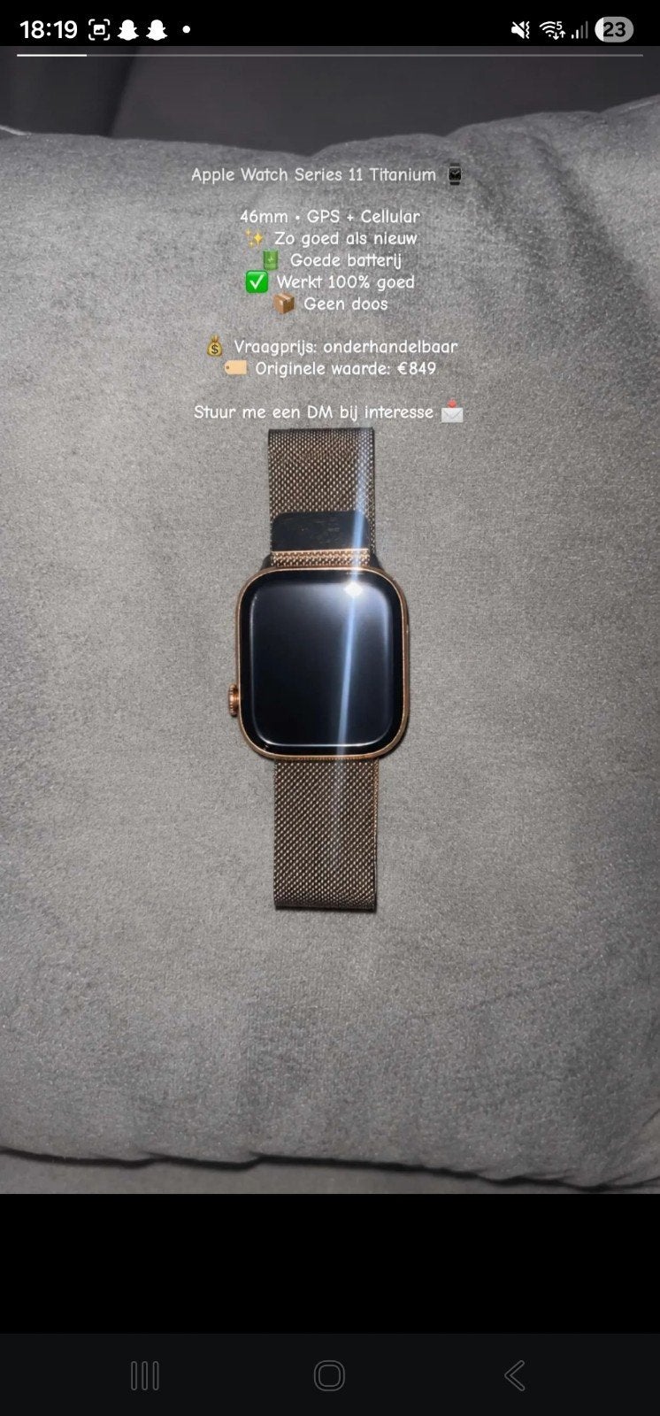 Apple watch, Ophalen, Zo goed als nieuw, Zwart, IOS