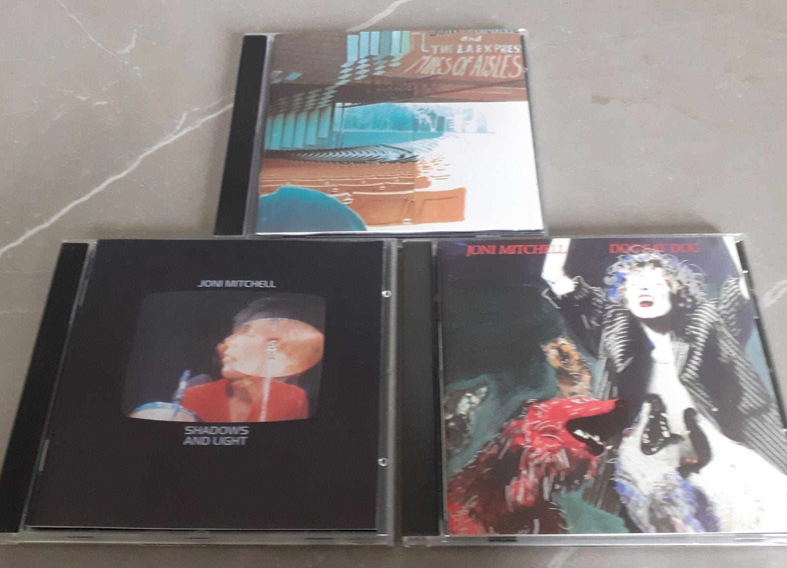 Joni Mitchell: Miles of Aisles, Shadows and Light, Dog E, Ophalen of Verzenden, Zo goed als nieuw, Singer-songwriter, Inclusief doosje