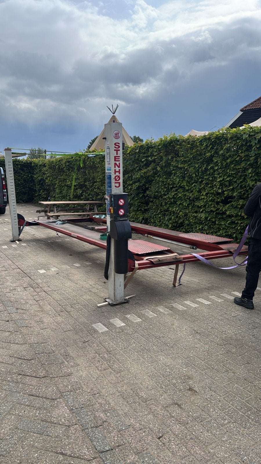 Stenhoj 4-koloms hefbrug voor auto's 4000kg APK, Ophalen