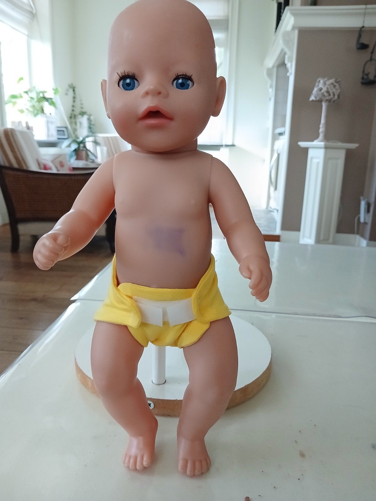 gele luier broekje baby born pop 36/38, Ophalen of Verzenden, Nieuw, Babypop