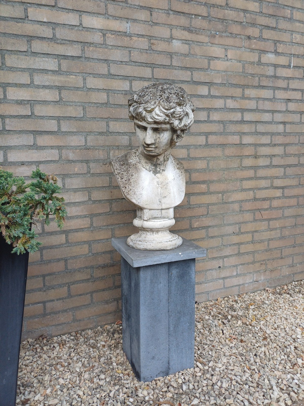 Klassieke Buste van Steen - Tuinbeeld, Ophalen, Buste, Steen of Keramiek, Beige