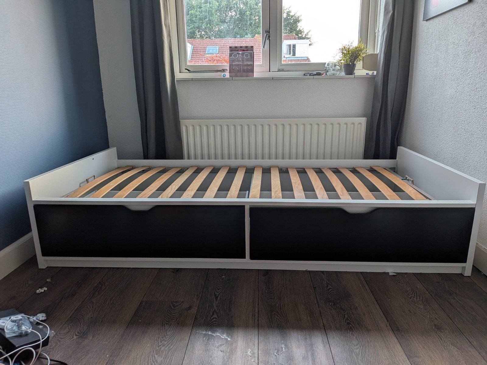 Ikea Flaxa bed met lades, Ophalen, Gebruikt, 90 cm, Eenpersoons
