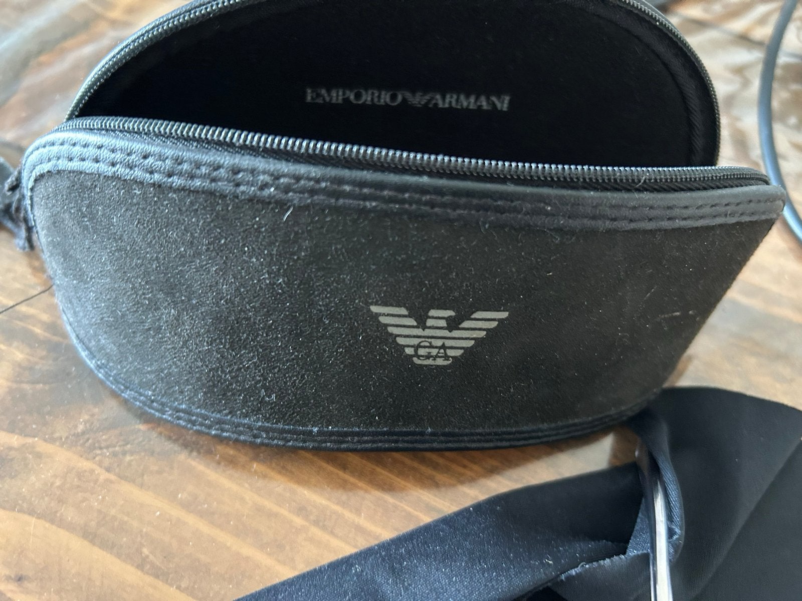 Armani blauwe heren leesbril +2 met originele koker, Overige merken, Gebruikt, Blauw, Ophalen of Verzenden