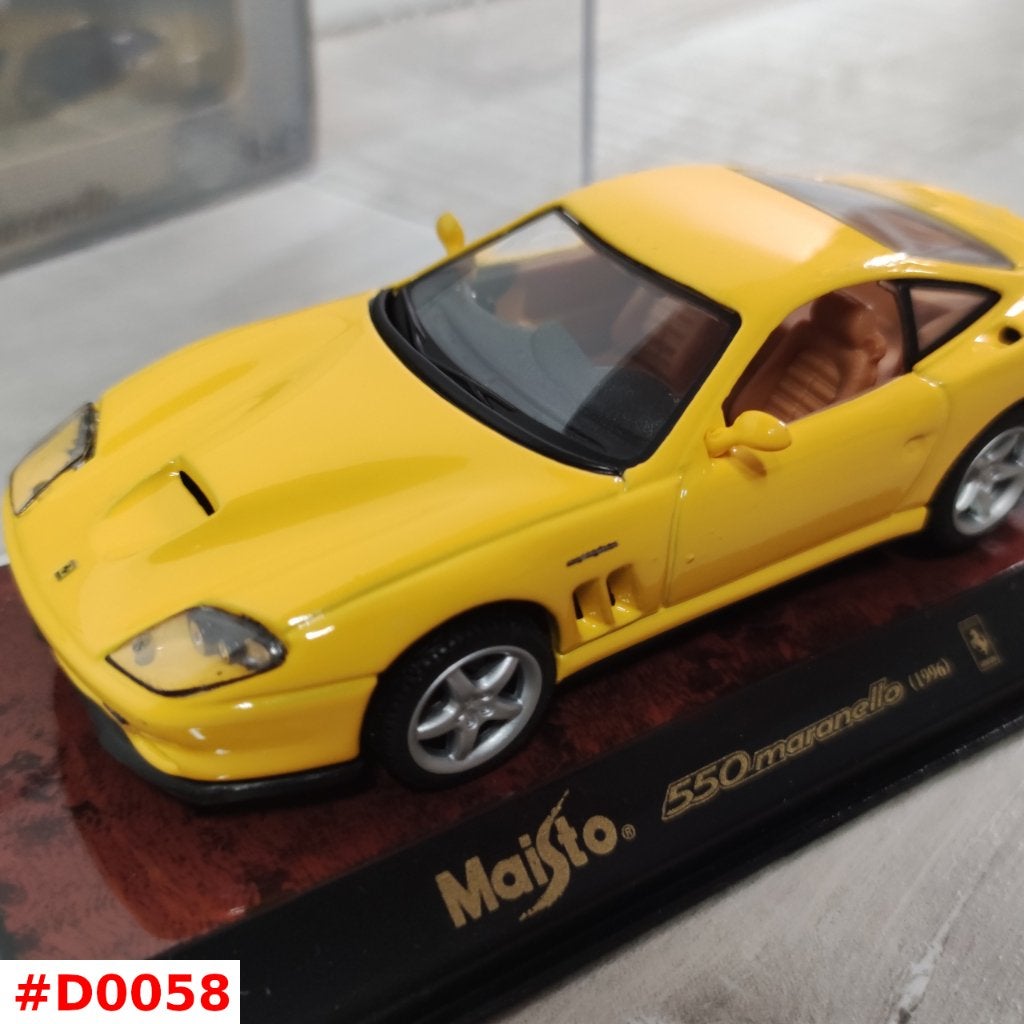 Ferrari 550 Maranello 1996 Pininfarina yellow Maisto 1:43 OV, Ophalen of Verzenden, Nieuw, Auto, Overige merken