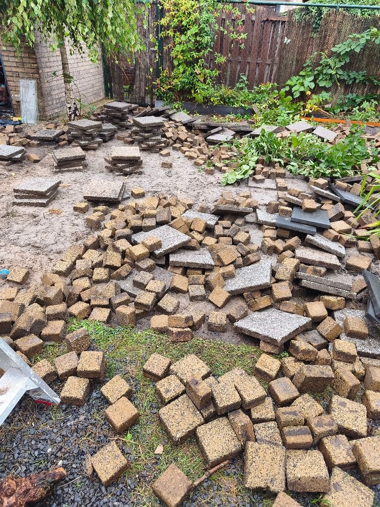 Gratis, Tuin en Terras, Ophalen, Gebruikt, Klinkers, 10 m² of meer