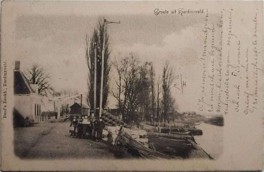 Hardinxveld (Zuid-Holland) - Ophaalbrug Vóór 1905, Verzamelen, Ansichtkaarten | Nederland, Ophalen of Verzenden, Voor 1920, Gelopen