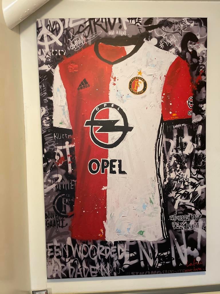 Feyenoord Shirt Kunstwerk - Uniek en Modern limited 044/500, Ophalen of Verzenden