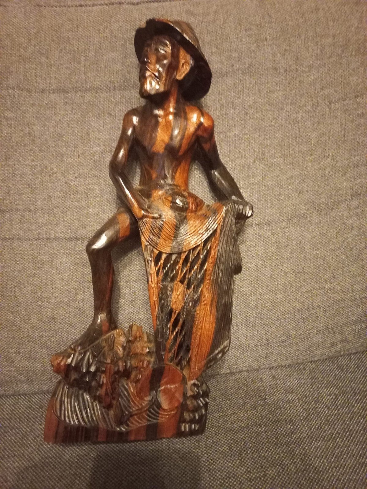 Handgesneden houten beelden van man en vrouw, Ophalen, Groep mensen, Handgemaakt, 20 - 50 cm