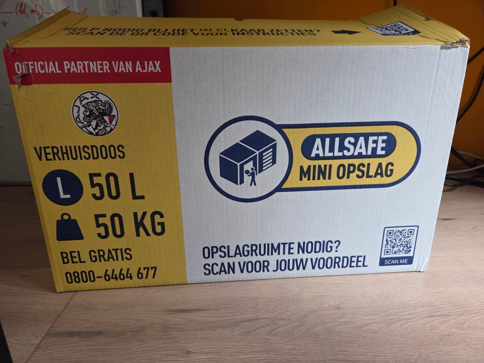 Gratis verhuisdozen ophalen, Ophalen, 50 tot 75 cm, Minder dan 35 cm, Minder dan 40 cm
