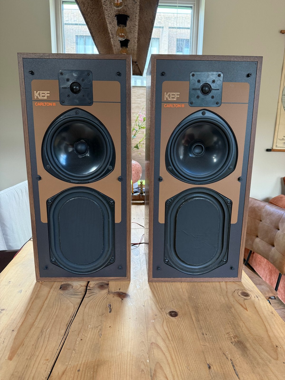KEF Carlton III Speakers (evt combinatie met Pioneer sx-300), Audio, Tv en Foto, Ophalen, Vloerstaande luidspreker, Gebruikt, 60 tot 120 watt