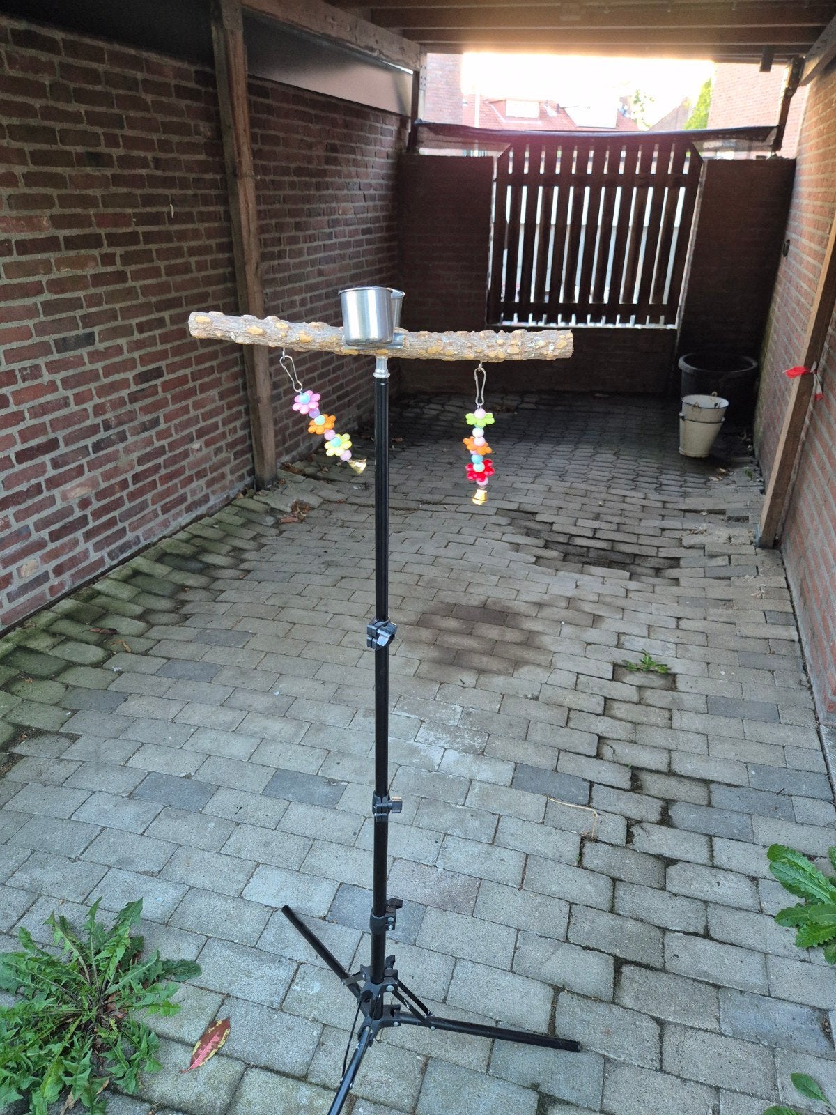 Vogelstandaard voor Dwergpapegaai en grotere soorten, Dieren en Toebehoren, Ophalen, Zo goed als nieuw, Speelgoed