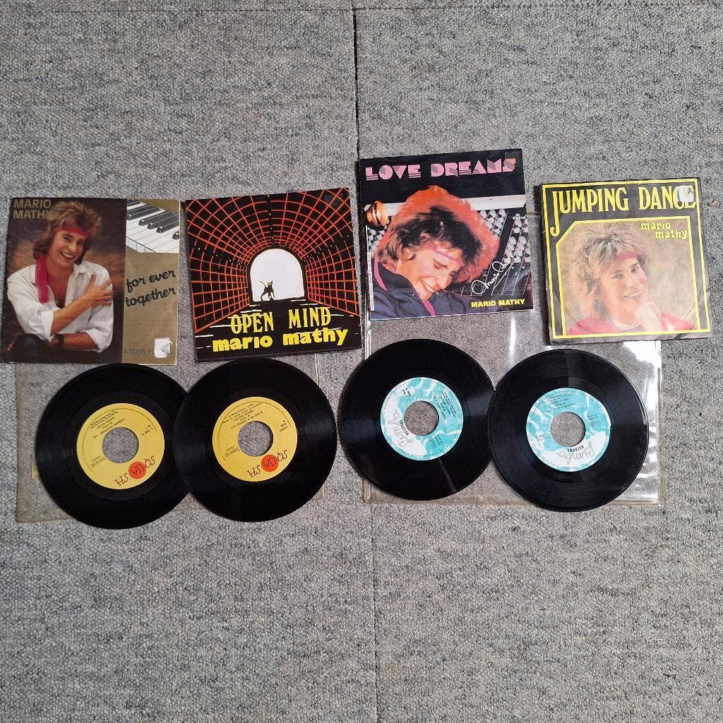 mario mathy - 4 singles schlager, Cd's en Dvd's, 7 inch, Single, Ophalen of Verzenden, Zo goed als nieuw