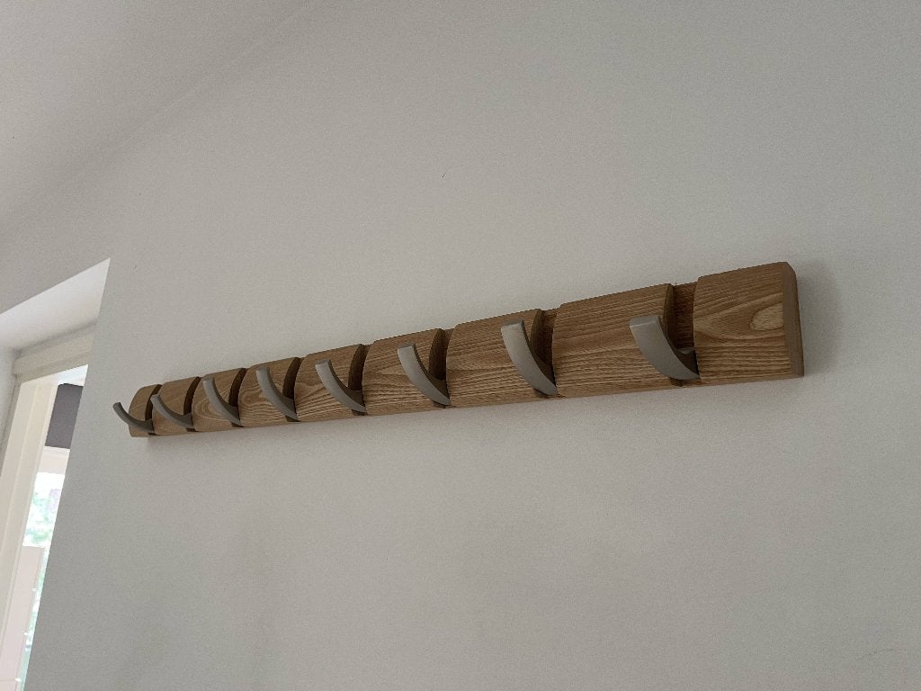 Moderne houten Kapstop met 8 haakjes, Huis en Inrichting, Zo goed als nieuw, Minder dan 100 cm, Hout, Ophalen