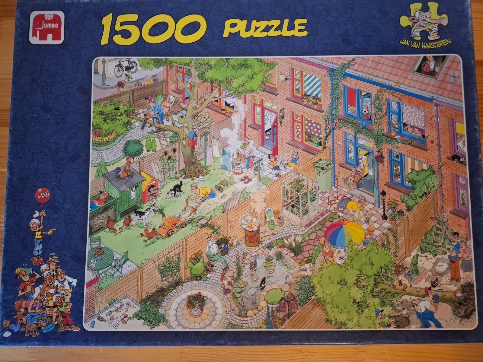 haasteren puzzel de buren 1500 stk, Ophalen of Verzenden, 500 t/m 1500 stukjes, Gebruikt