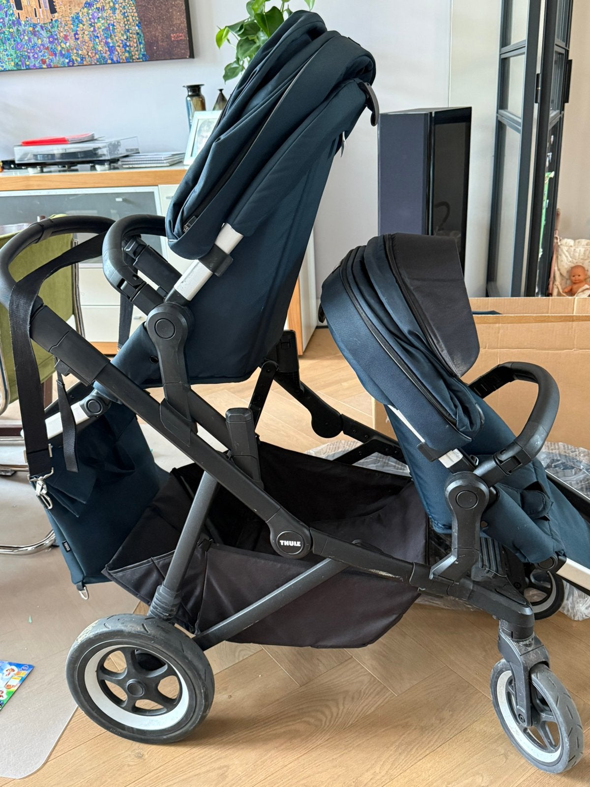 Thule Sleek Duo Kinderwagen Compleet, Ophalen, Gebruikt, Kinderwagen of Buggy