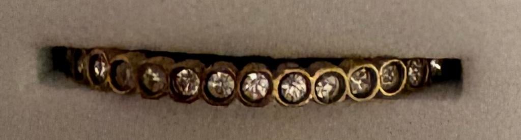 Ixxxi ring vulring goud strass steentjes zirkonia maar 18, 18 tot 19, Gebruikt, Ophalen of Verzenden, Dame