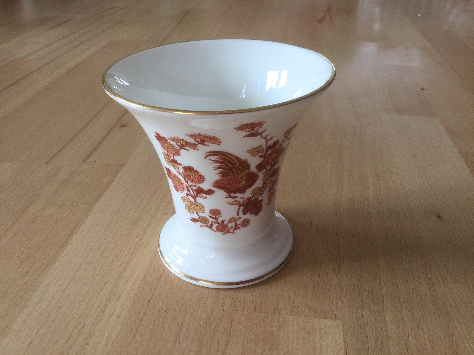 Wedgwood golden cockerel vaas miniatuur, Ophalen of Verzenden