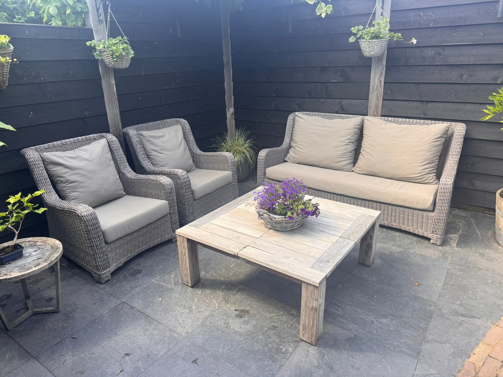 Borek Savannah Loungeset Tuinset, Tuin en Terras, Tuinsets en Loungesets, Ophalen, Zo goed als nieuw, Wicker, Bank