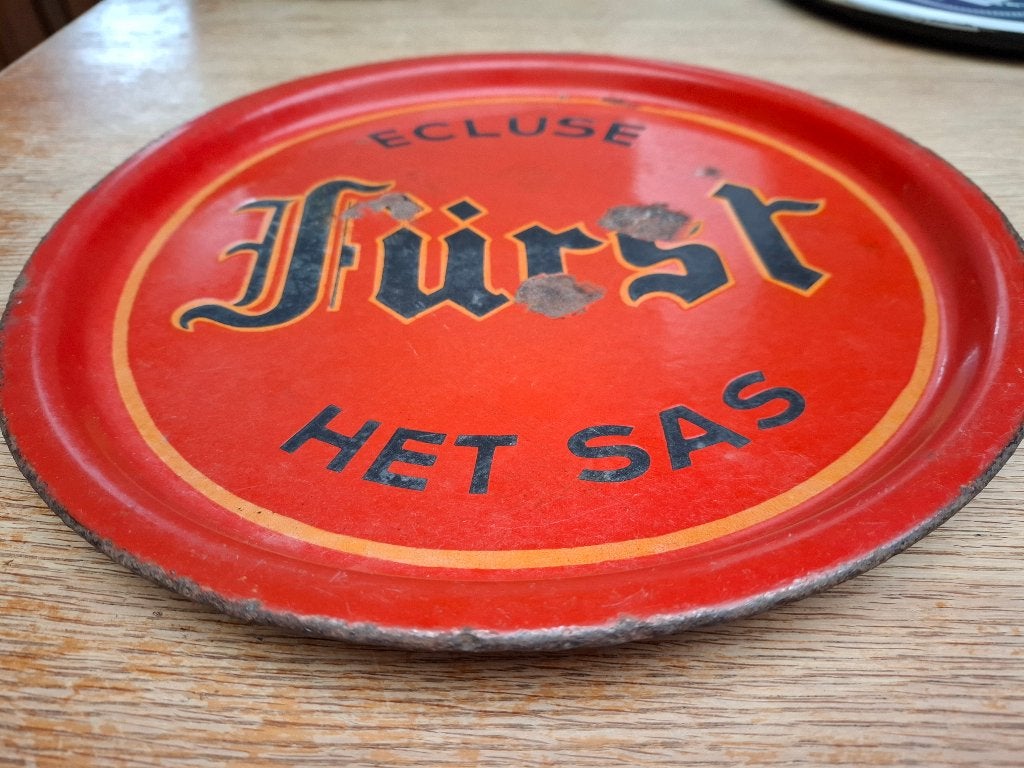 Emaillebord brouwerij Ecluse Furst Het Sas, Verzamelen, Biermerken, Ophalen of Verzenden, Nieuw, Reclamebord, Plaat of Schild