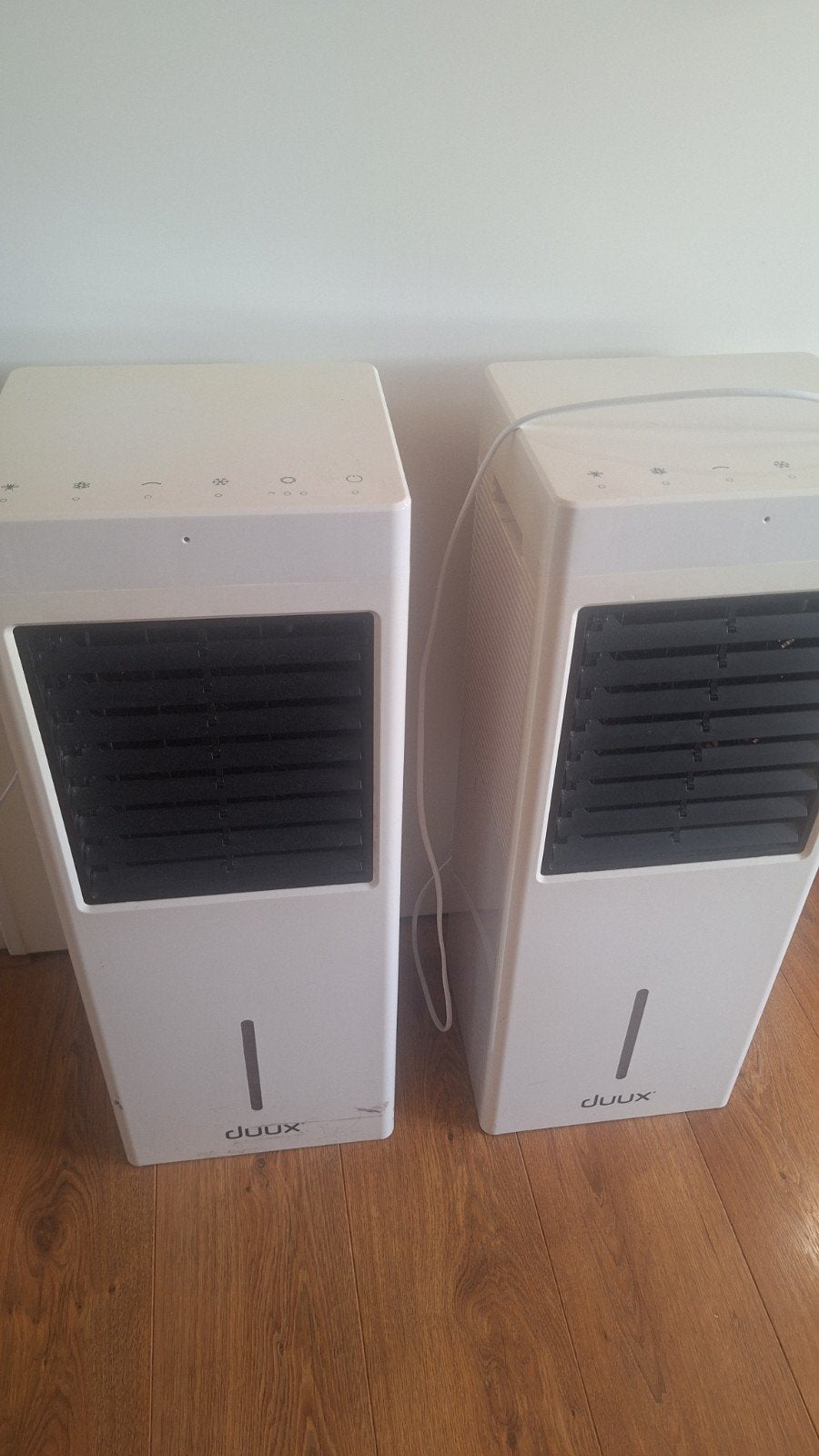 2 x Duux Mobiele Aircoolers, Gebruikt, Minder dan 60 m³, 3 snelheden of meer, Ophalen of Verzenden