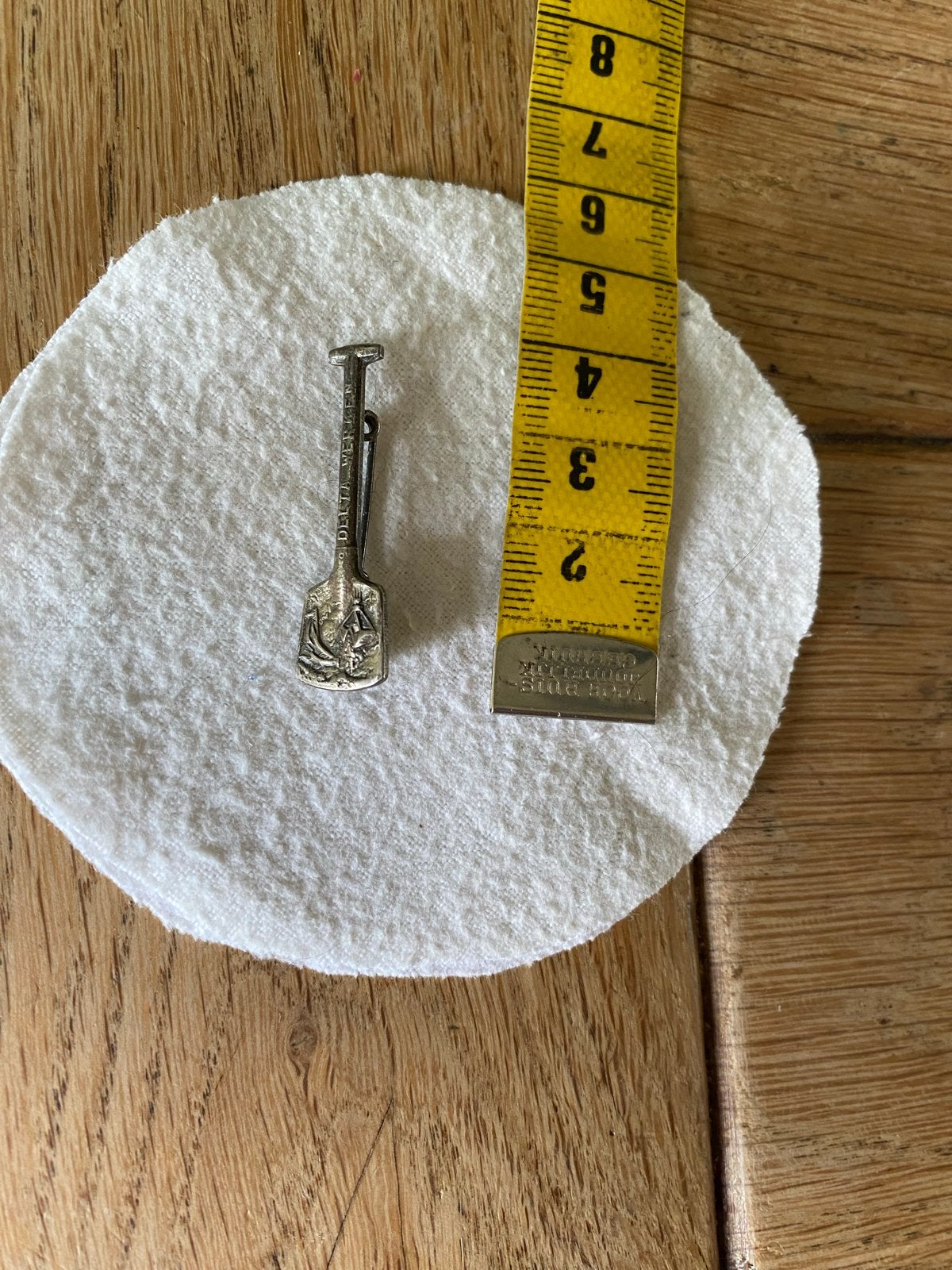 Vintage Dasspeld Deltawerken - Zilveren Schepje, Ophalen of Verzenden, Zilver, Overige typen