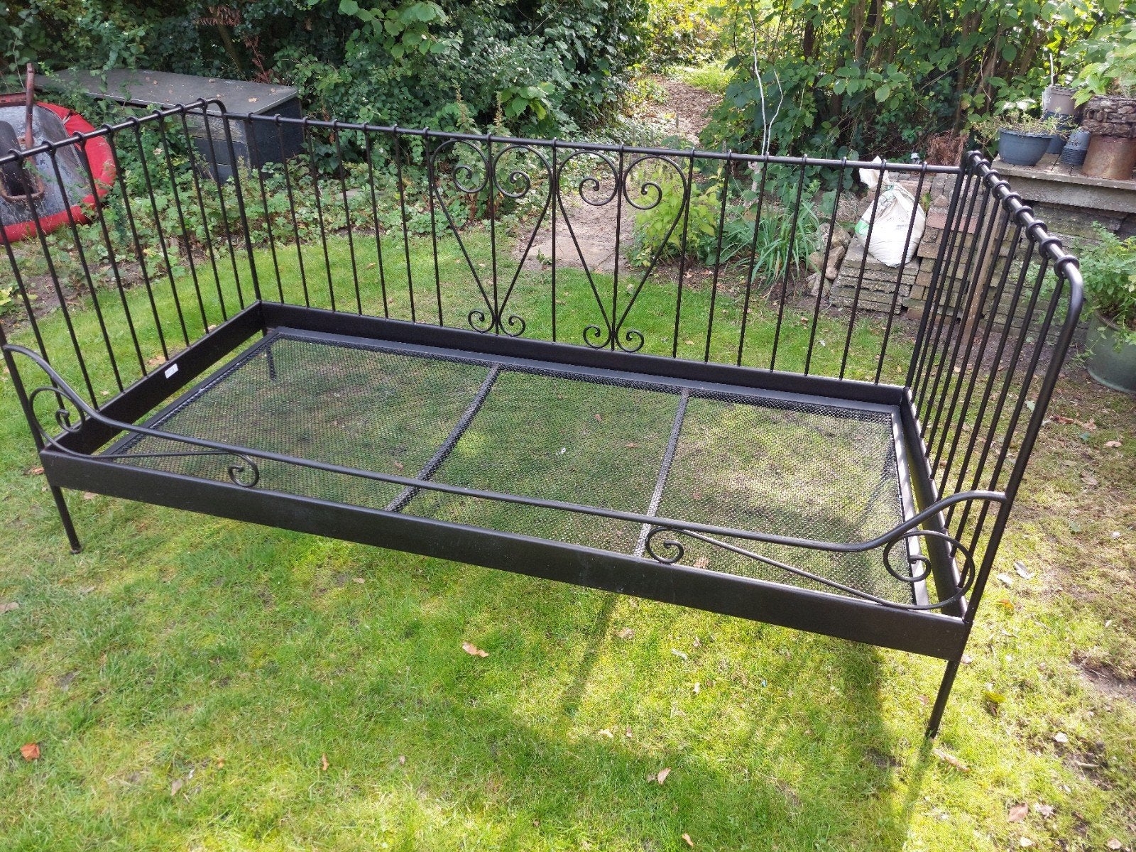 IKEA Meldal Slaapbank / Daybed Zwart Metaal 90x200 cm, Huis en Inrichting, Ophalen, Gebruikt, 90 cm, Zwart