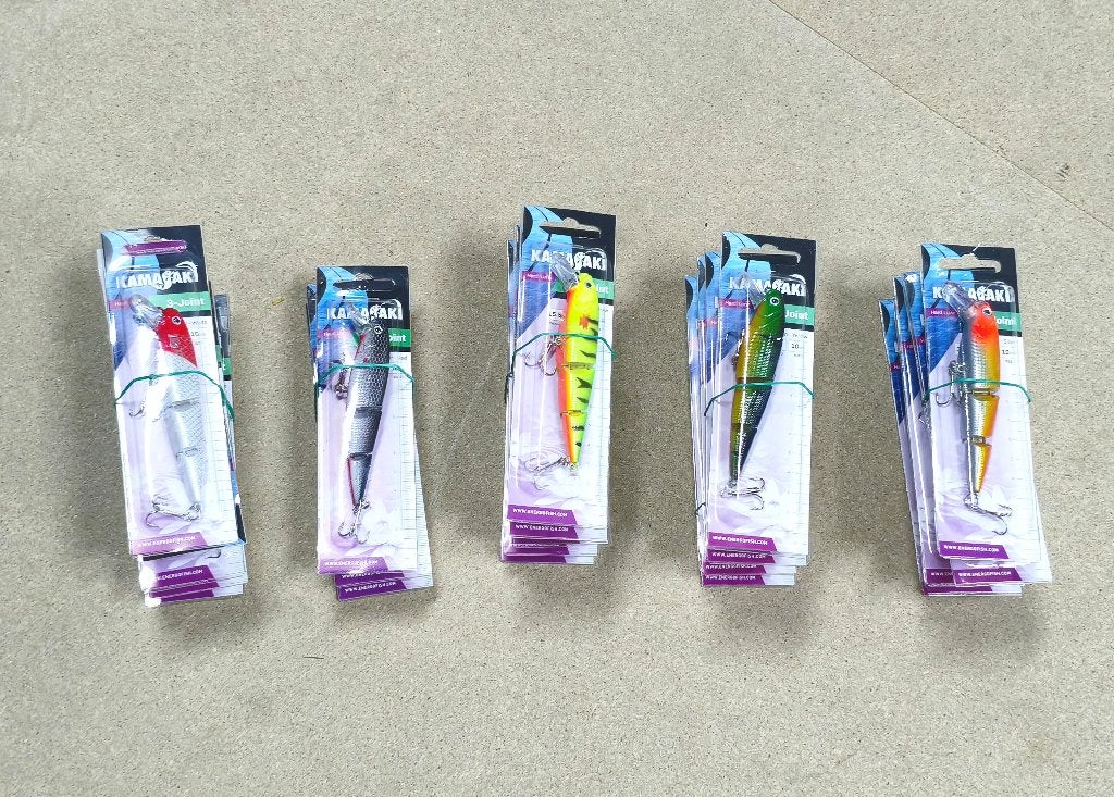Partij 25x Kunstaas # Kamasaki - Hard Lure - 3 Joint Shad, Ophalen of Verzenden, Nieuw, Overige typen
