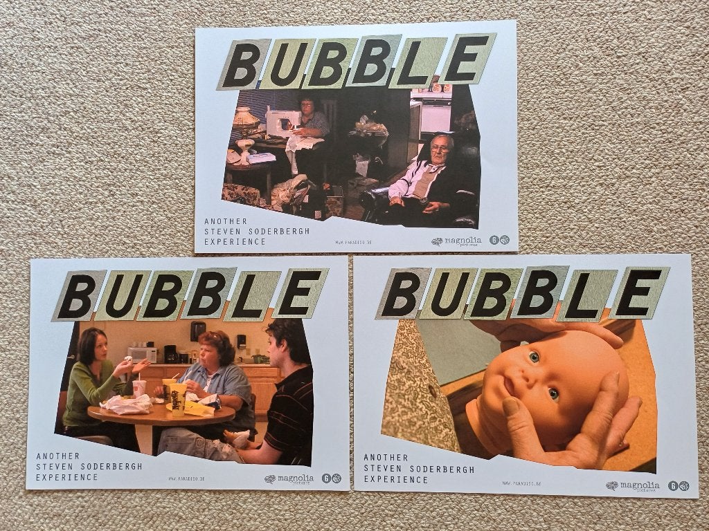 BUBBLE     lobbycard set., Verzenden, Nieuw, A1 t/m A3, Film en Tv