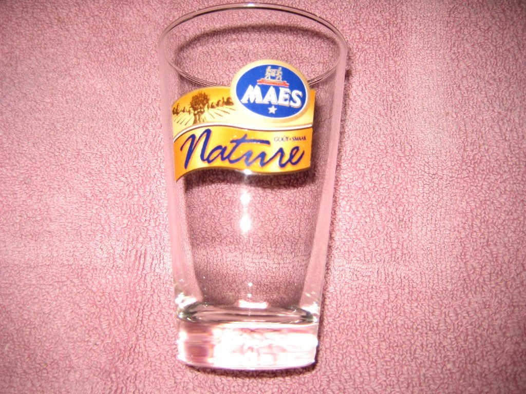 Bierglas Maes Nature, Verzamelen, Ophalen of Verzenden, Zo goed als nieuw, Glas of Glazen, Overige merken