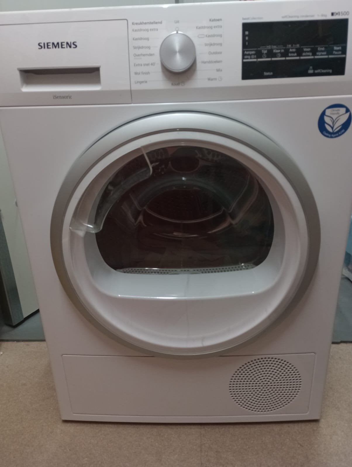 Siemens Warmtepompdroger iQ500, Ophalen, Overige typen, 8 tot 10 kg, Zo goed als nieuw