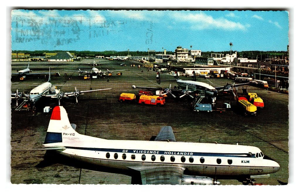 Amsterdam, Vliegveld Schiphol, Verzenden, 1940 tot 1960, Gelopen, Noord-Holland