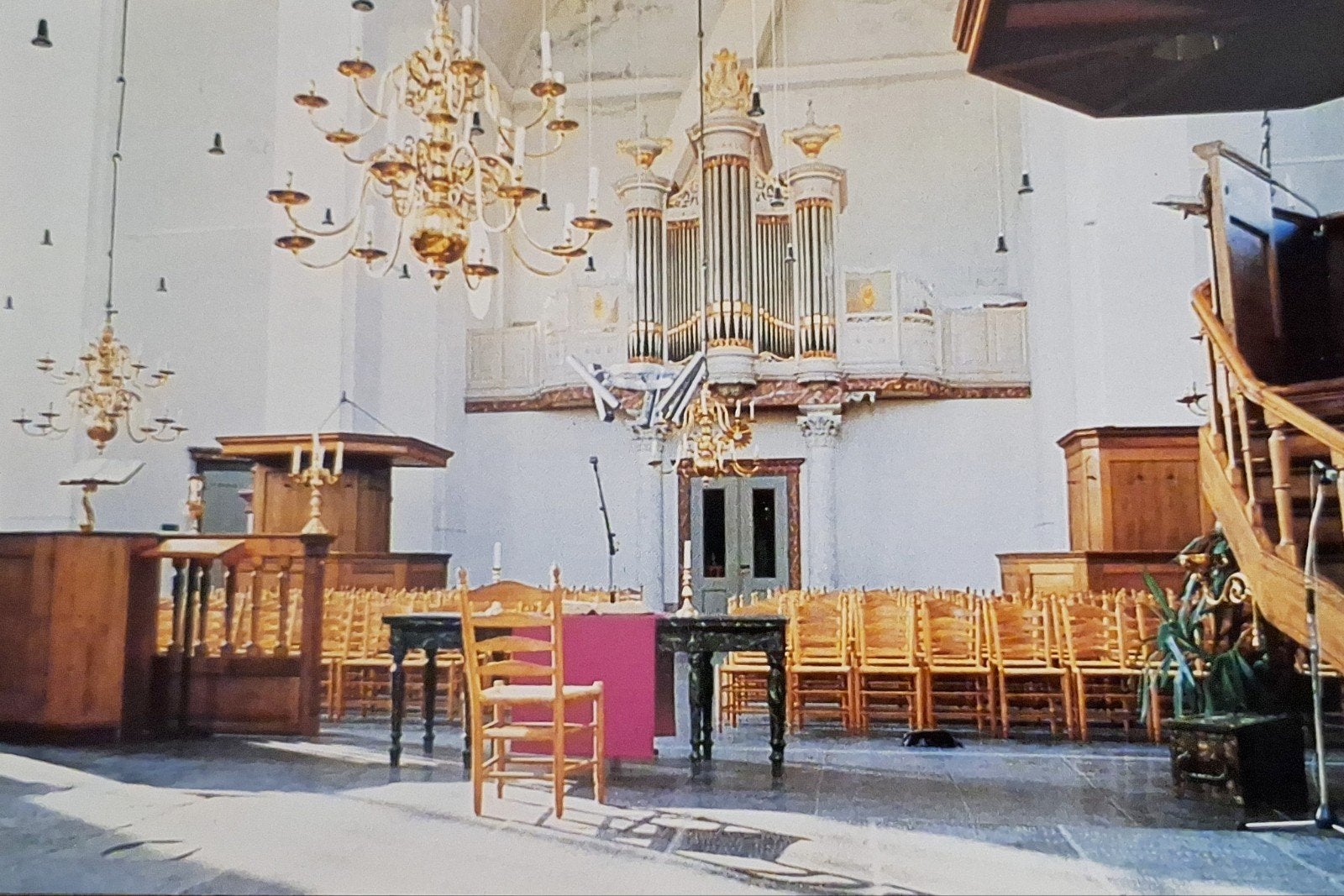 Westzaan - Interieur Grote Kerk - 1986, Ophalen of Verzenden, 1980 tot heden, Ongelopen, Noord-Holland