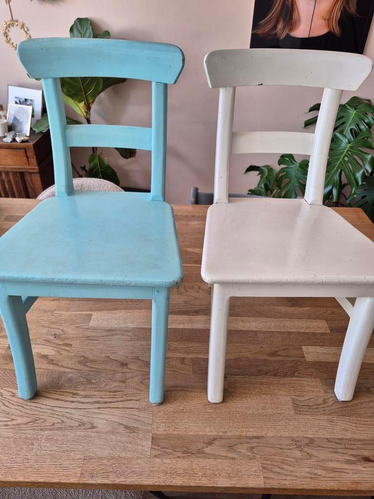 Twee houten kinder stoeltjes, Ophalen, Gebruikt, Stoel(en)