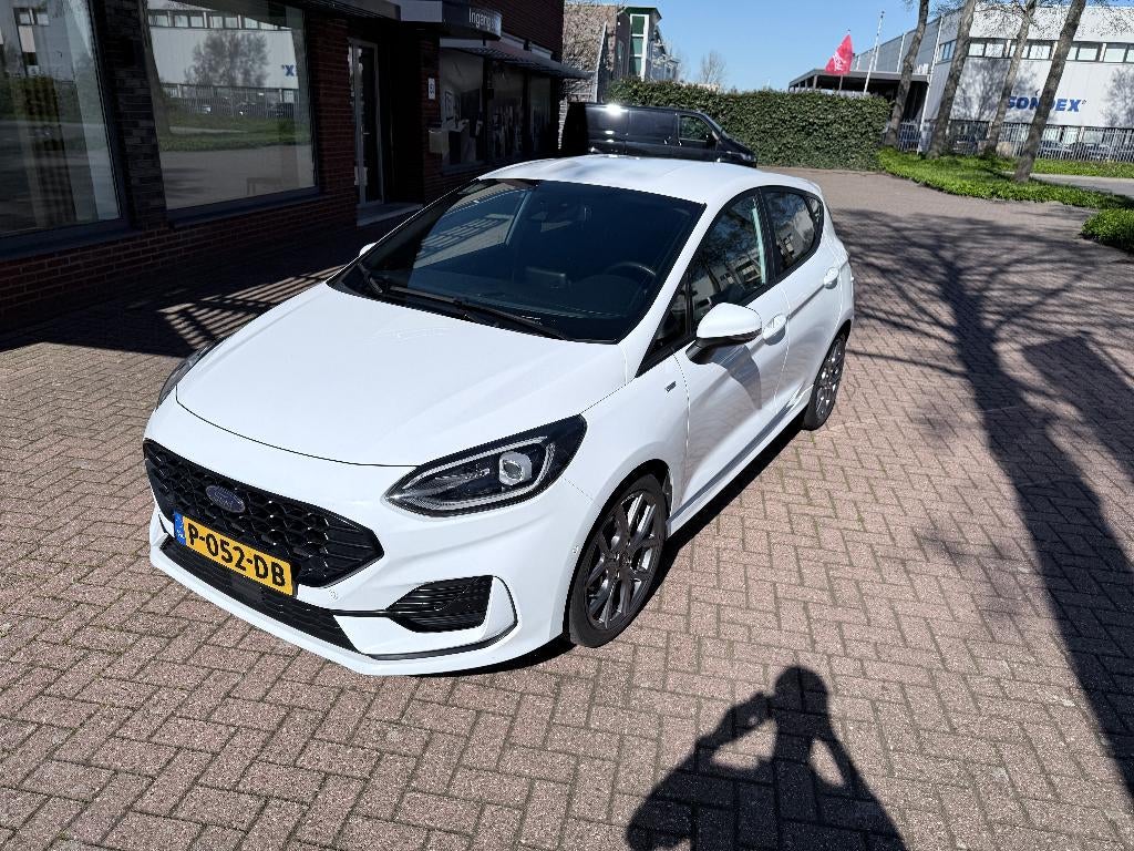 Ford Fiesta ST-Line X 1.0 EcoBoost Hybrid Frozen white, Auto's, Voorwielaandrijving, Stof, Zwart, Origineel Nederlands