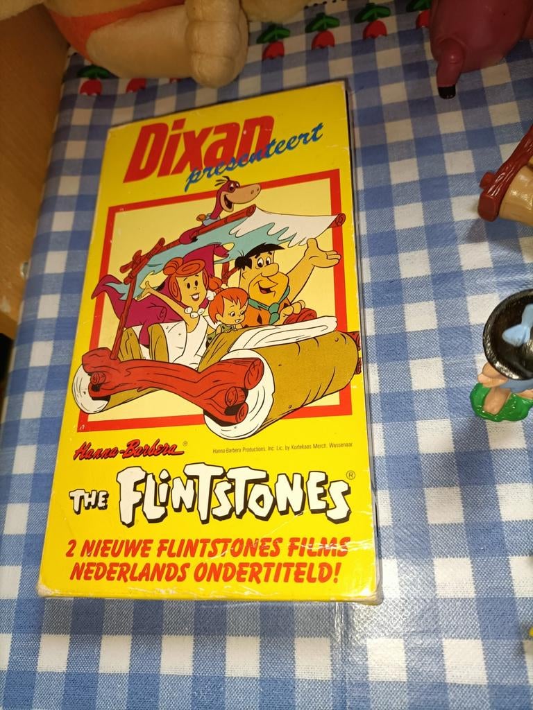 The Flintstones pakket: Fred Flintstones, poppetjes en video, Ophalen of Verzenden, Zo goed als nieuw, Beeldje of Figuurtje