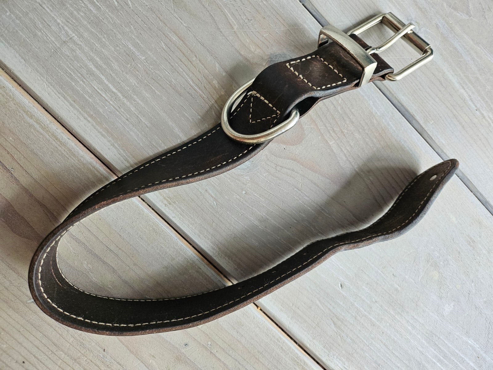 Honden halsband leer, Ophalen of Verzenden, Gebruikt