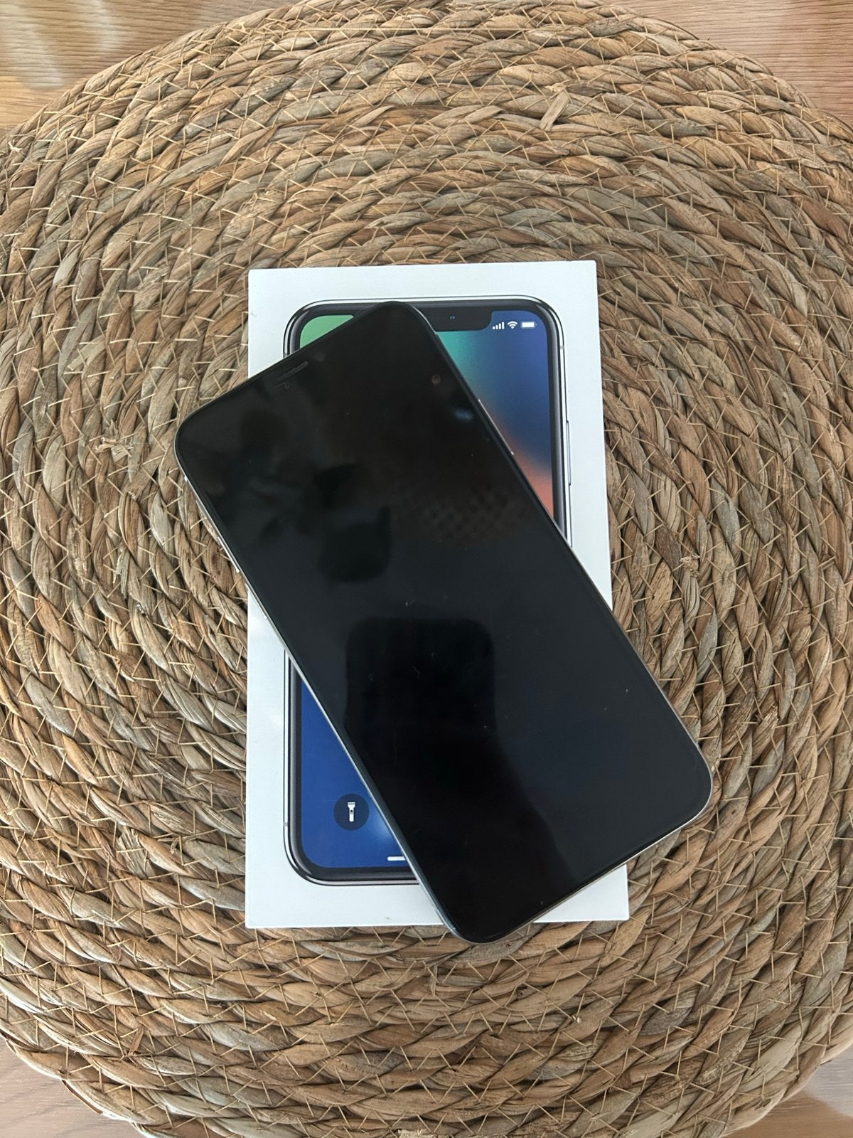 iPhone X 64GB wit - Gebarsten achterkant, Telecommunicatie, Mobiele telefoons | Apple iPhone, Ophalen, 80 %, Gebruikt, IPhone X