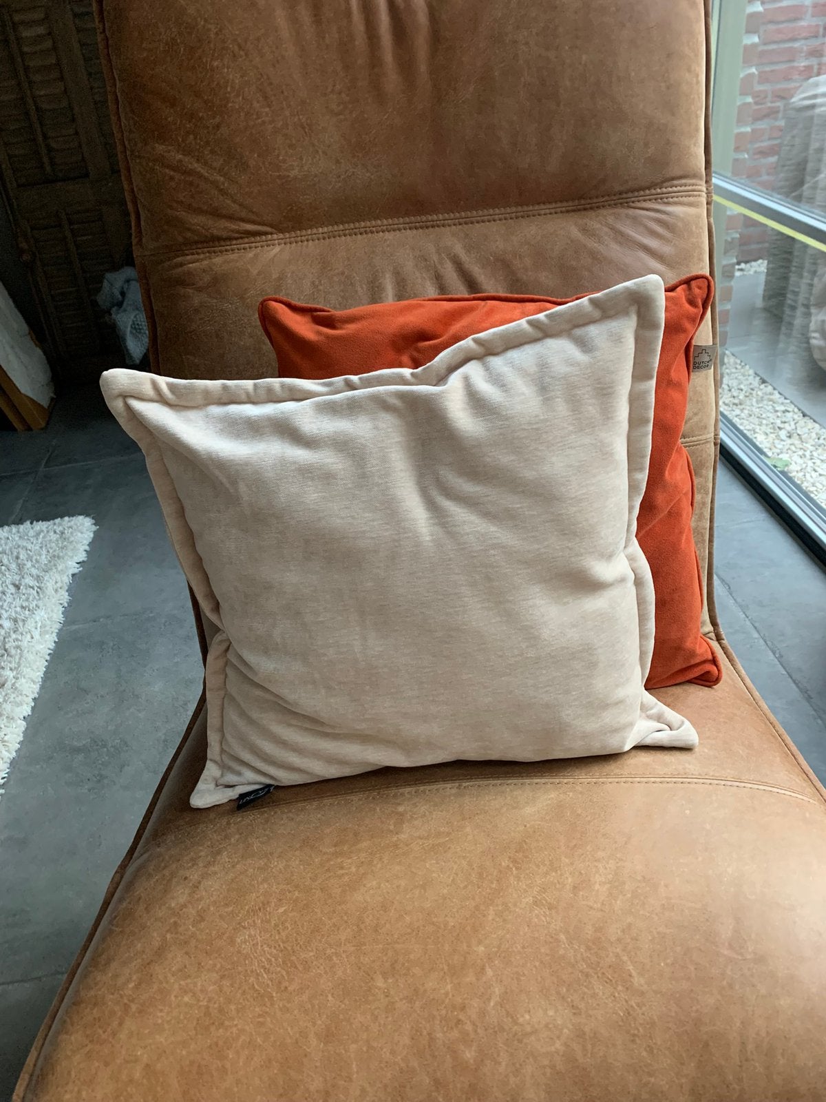 Woondecoratie Kussen Beige 40x40, Huis en Inrichting, Woonaccessoires | Kussens, Ophalen of Verzenden, Zo goed als nieuw, Beige