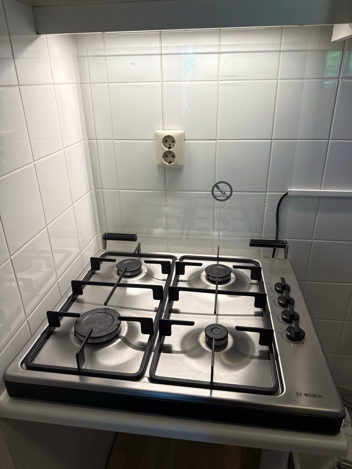 Bosch PBP0CSY60N Gasfornuis - 4 Kookzones, Ophalen, 60 cm of meer, 4 kookzones, Zo goed als nieuw