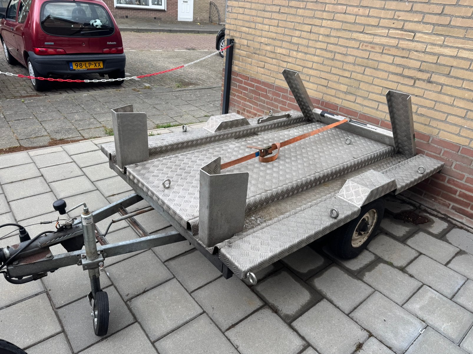 Motoraanhanger 2 motoren, B rijbewijs, Auto diversen, Aanhangers en Bagagewagens, Ophalen, Gebruikt