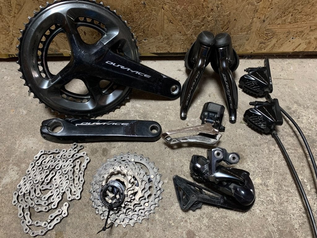 Shimano Dura-Ace di2 groepset, Ophalen of Verzenden, Zo goed als nieuw, Derailleur of Ketting, Aluminium