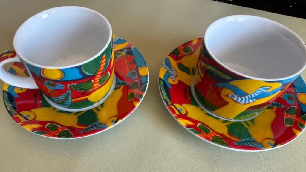 2 Koffie / thee kopjes Corneille, Ophalen of Verzenden, Zo goed als nieuw, Overige stijlen, Kop(pen) en/of Schotel(s)