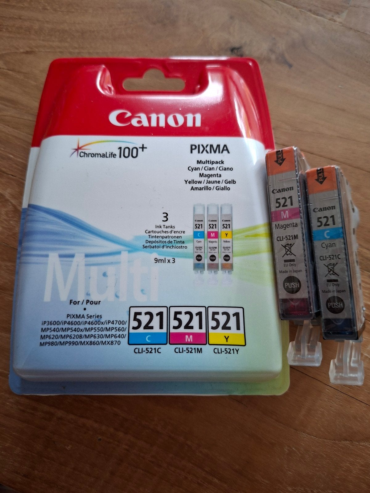 Canon CLI-521 Multipack Inktpatronen (C, M, Y), Computers en Software, Printerbenodigdheden, Ophalen of Verzenden, Nieuw